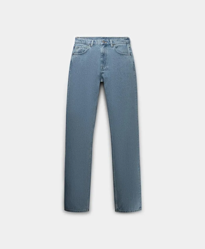 Light Blue Ayachi Jeans Women Daily Paper Trousers