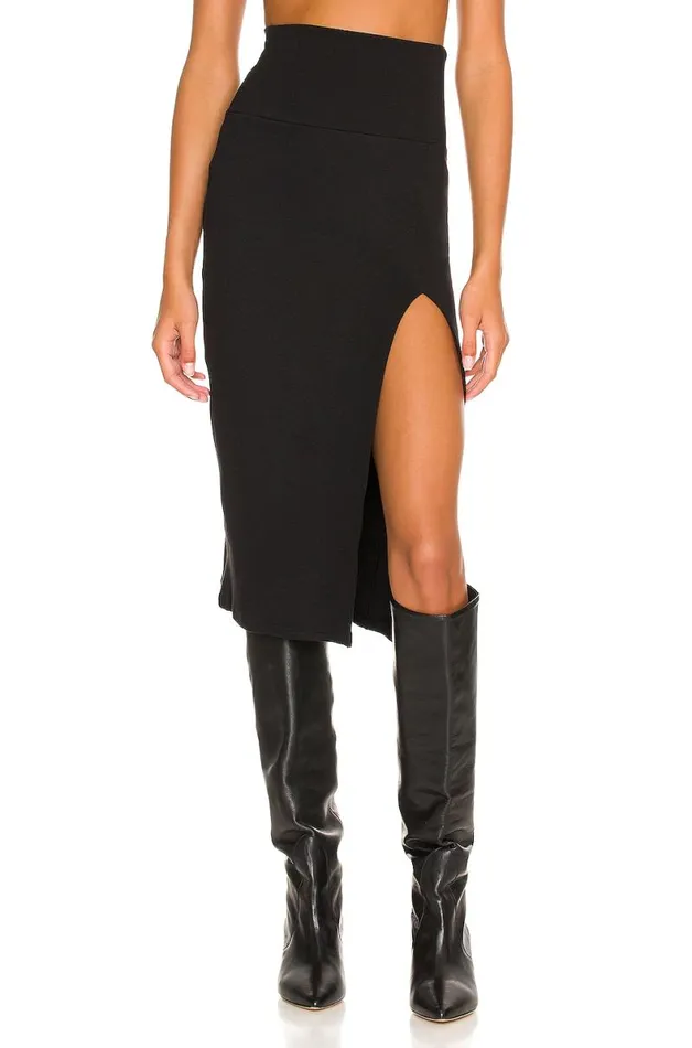 Liv Midi Skirt Black Women Lovers and Friends Skirts