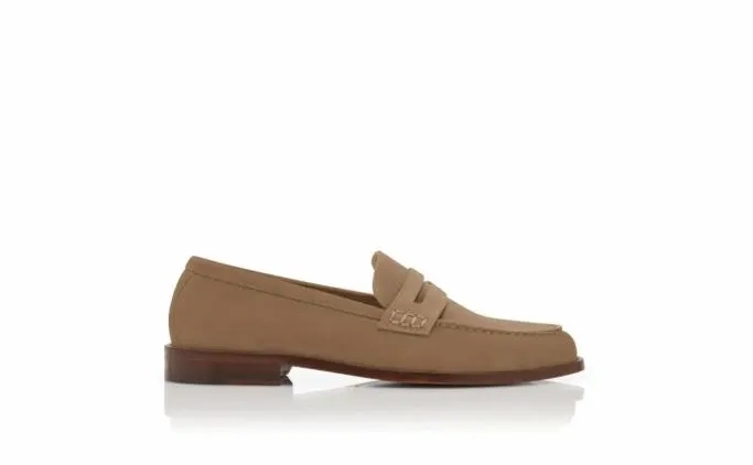 Loafers Men Manolo Blahnik PERRYBeige Suede Penny Loafers Loafers Men Manolo Blahnik PERRYBeige Suede Penny Loafers