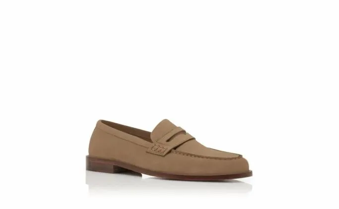 Loafers Men Manolo Blahnik PERRYBeige Suede Penny Loafers Loafers Men Manolo Blahnik PERRYBeige Suede Penny Loafers