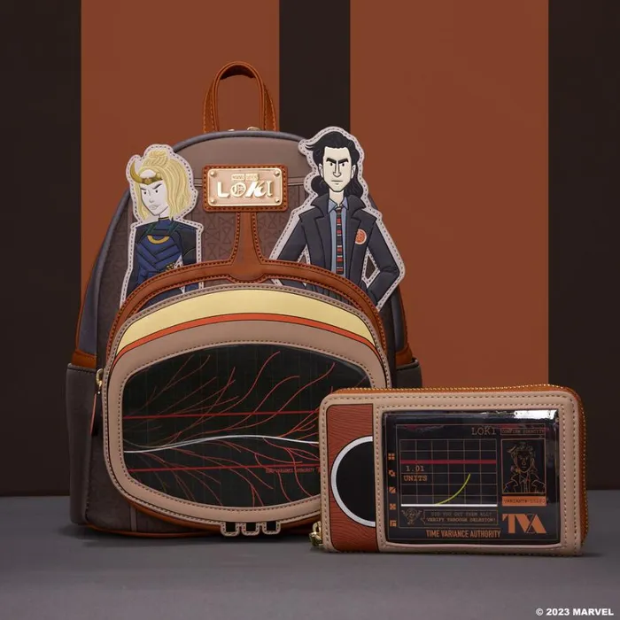 Loki TVA Multiverse Lenticular Mini Backpack Unisex Loungefly Backpacks Loki TVA Multiverse Lenticular Mini Backpack Unisex Loungefly Backpacks