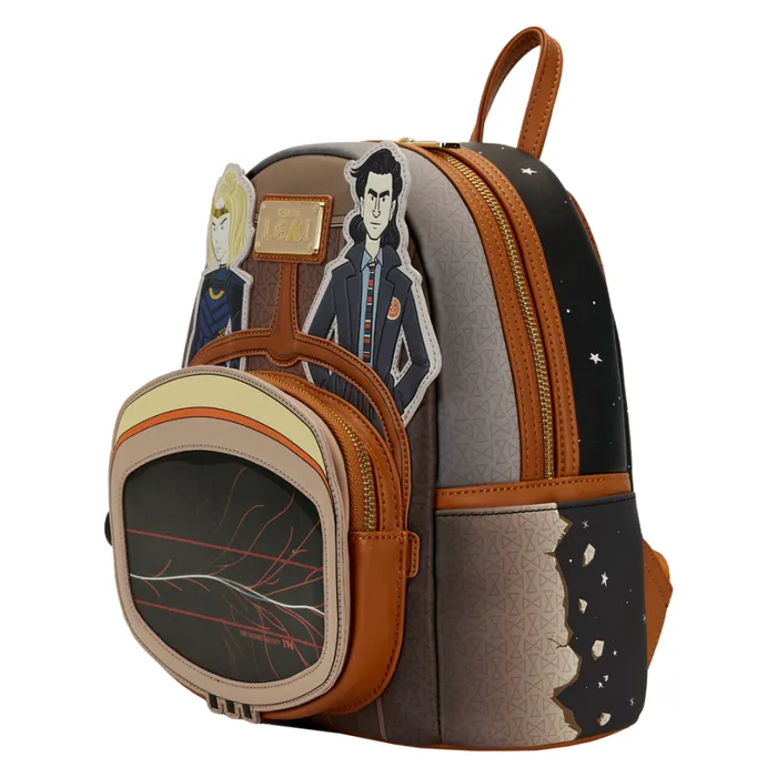 Loki TVA Multiverse Lenticular Mini Backpack Unisex Loungefly Backpacks Loki TVA Multiverse Lenticular Mini Backpack Unisex Loungefly Backpacks