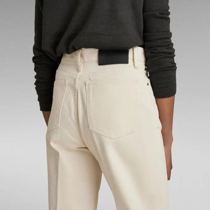 Loose Women GStar RAW Deck Ultra High Wide Leg Jeans Ecru