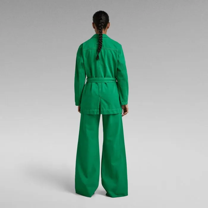 Loose Women GStar RAW Deck Ultra High Wide Leg Jeans Jolly Green Gd