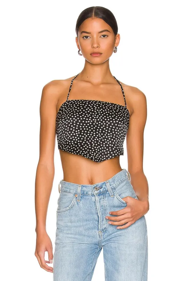 Lovers Friends Harper Top Black Polka Dot Women Lovers and Friends Tops