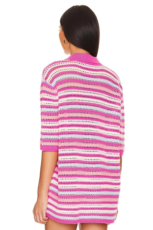 Lucia Cardigan Pink and Blue Multi Women Lovers and Friends Sweaters and Knits