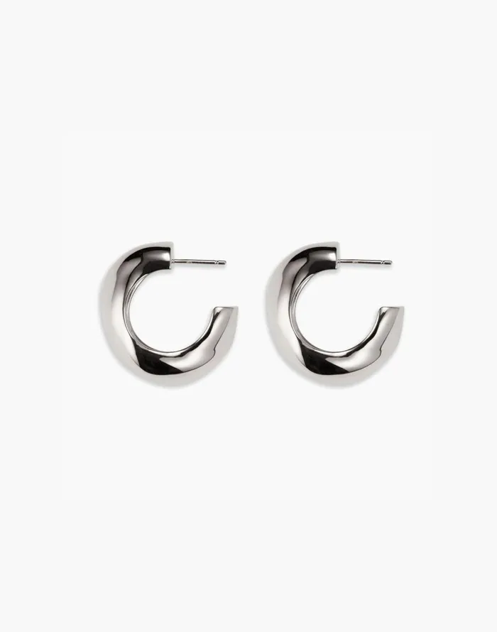 Madewell AGMES Medium Celia Hoops Silver Women Jewelry