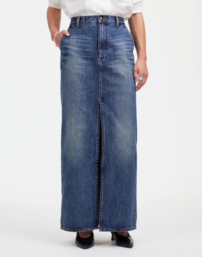 Madewell Alexa Chung For Madewell Denim Maxi Skirt In Croswell Wash Croswell Wash Women Skirts