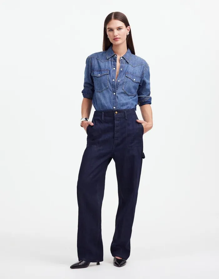 Madewell Alexa Chung For Madewell Workwear Jeans Rinse Wash Women Jeans