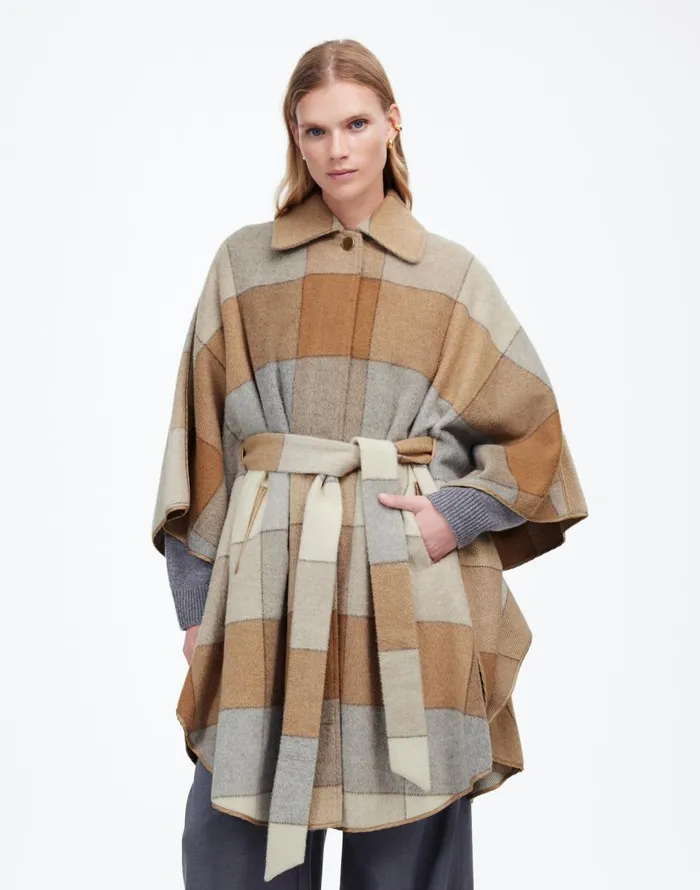 Madewell Belted Caplet Soft Fawn Women Coats Jackets