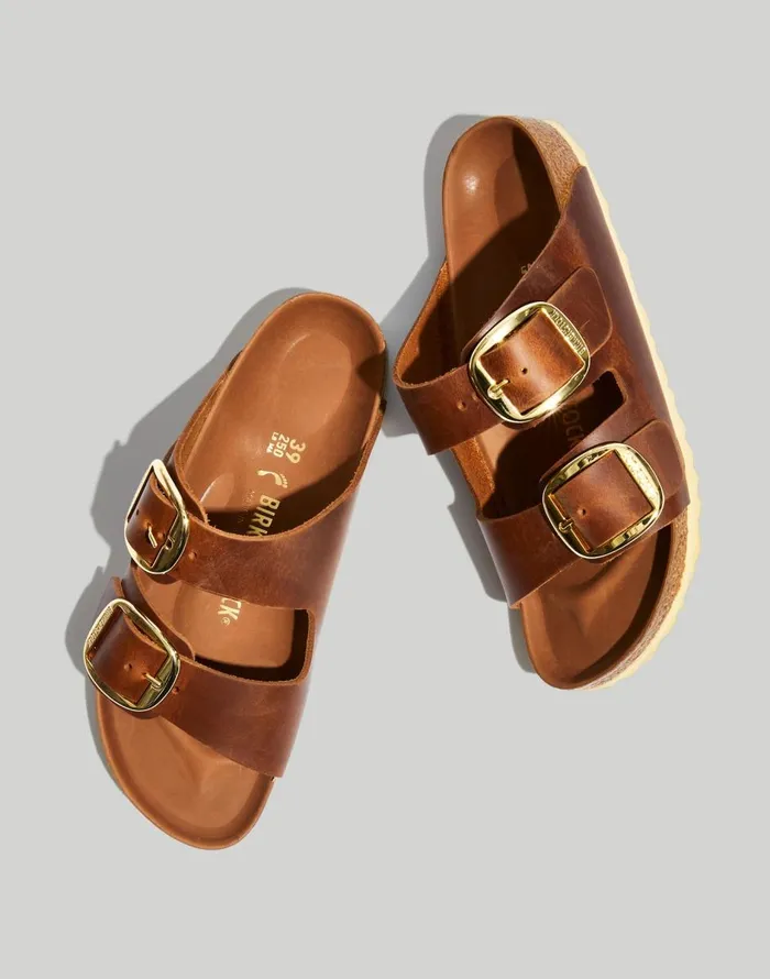 Madewell Birkenstock Big Buckle Arizona Sandals Cognac Oiled Leather Women Sandals Madewell Birkenstock Big Buckle Arizona Sandals Cognac Oiled Leather Women Sandals