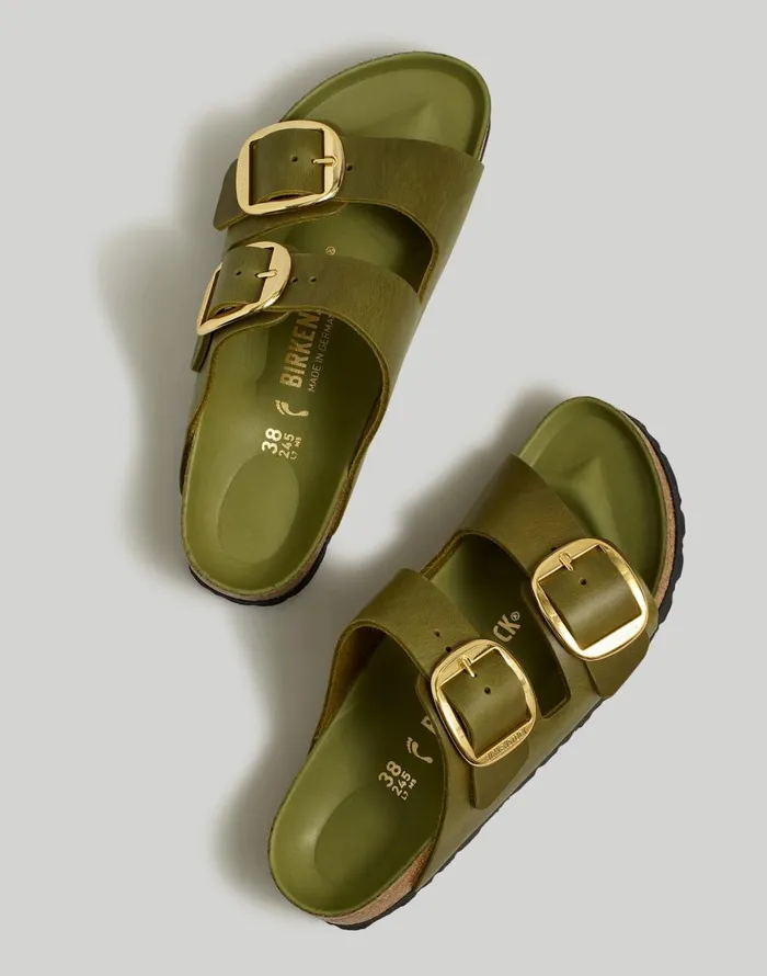 Madewell Birkenstock Big Buckle Arizona Sandals Green Olive Women Sandals