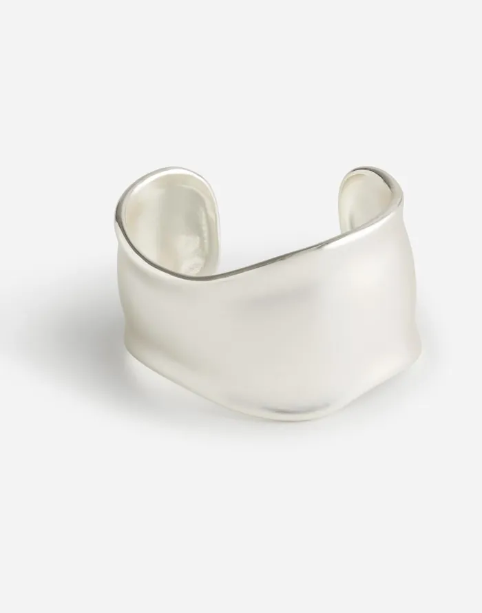 Madewell Chunky Dome Cuff Bracelet Light Silver Ox Women Jewelry
