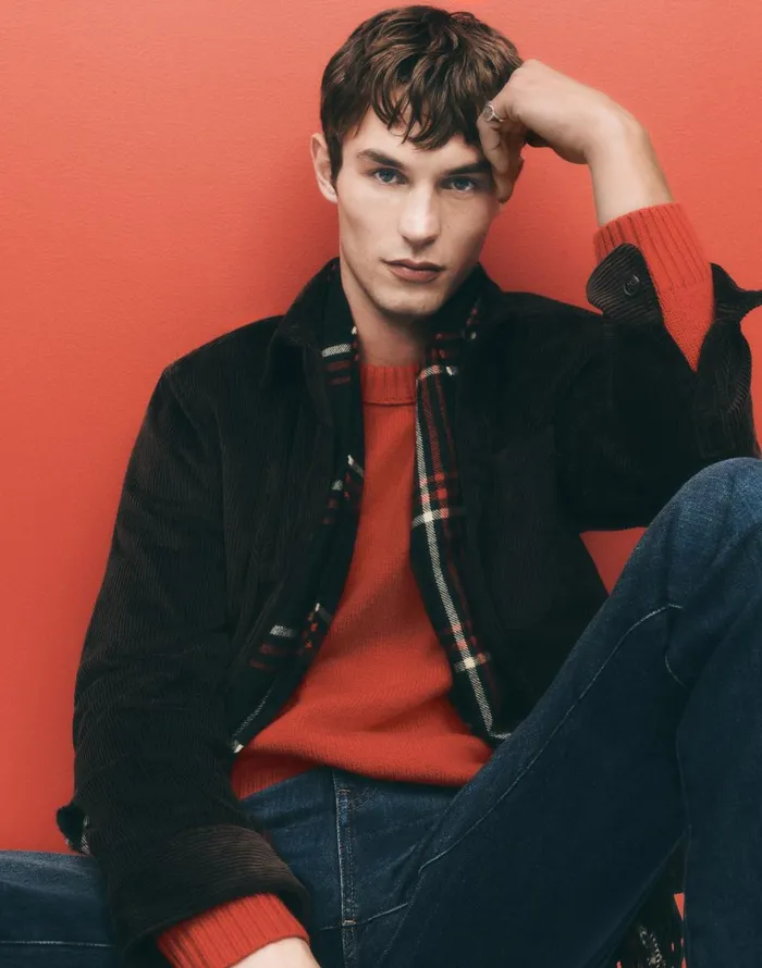 Madewell Corduroy ShirtJacket Dark Carob Men Shirts