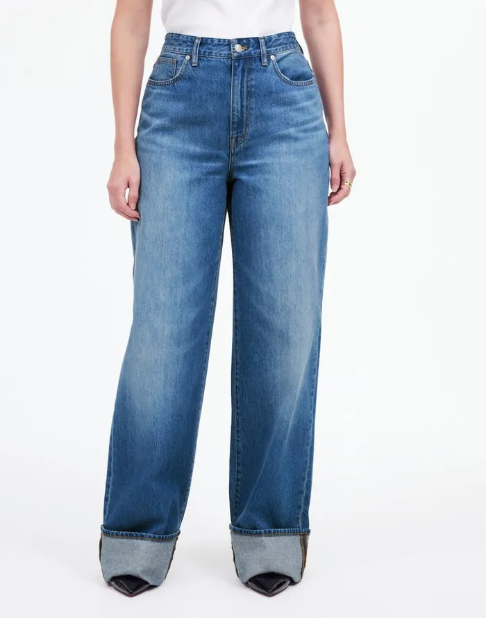 Madewell Curvy SuperwideLeg Jeans In Fannin Wash Fannin Wash Women Jeans