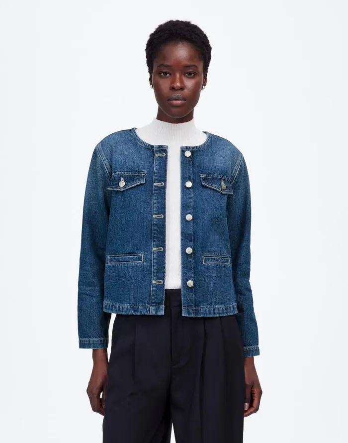 Madewell Denim Lady Jacket In Plymouth Wash Plymouth Wash Women Coats Jackets Madewell Denim Lady Jacket In Plymouth Wash Plymouth Wash Women Coats Jackets