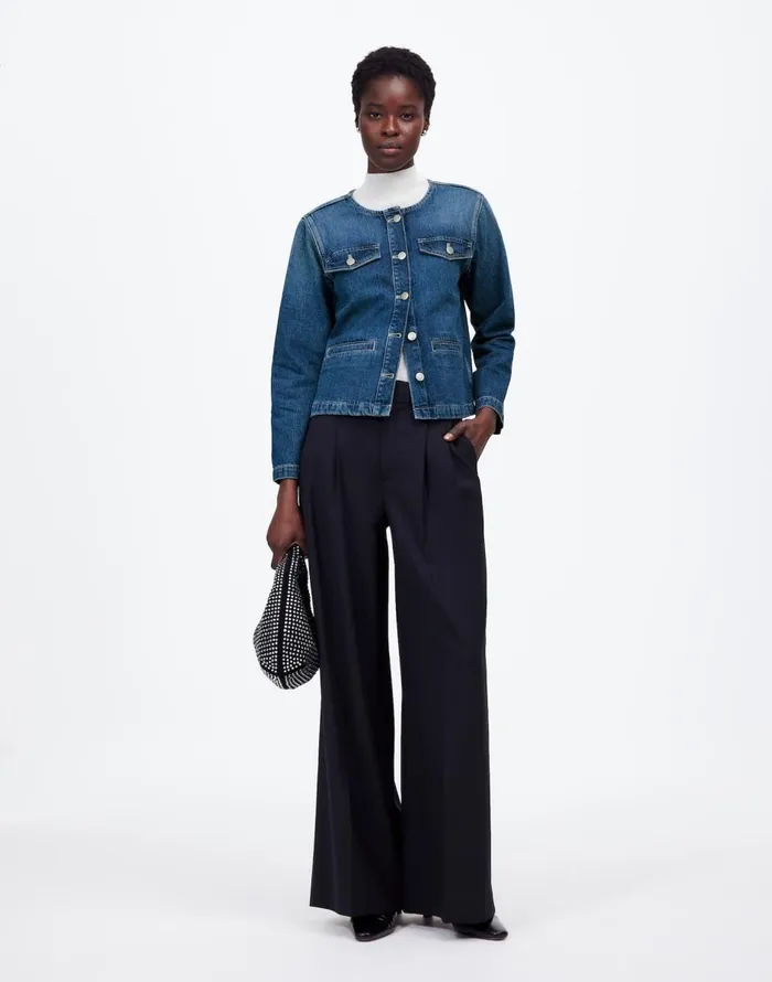 Madewell Denim Lady Jacket In Plymouth Wash Plymouth Wash Women Coats Jackets