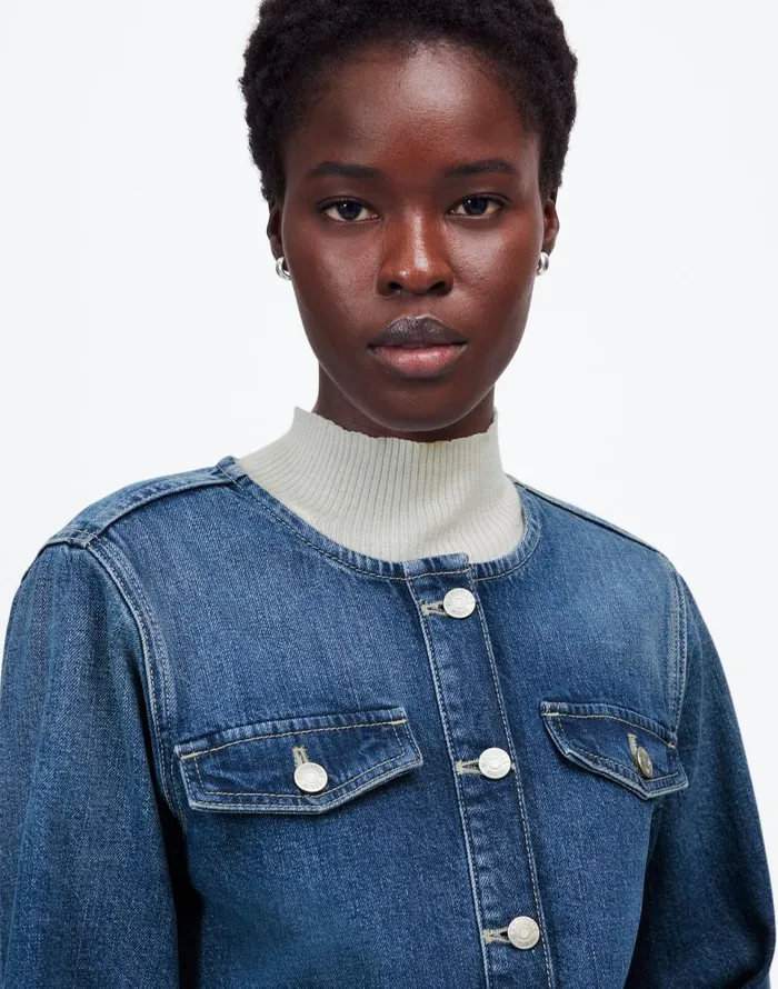Madewell Denim Lady Jacket In Plymouth Wash Plymouth Wash Women Coats Jackets