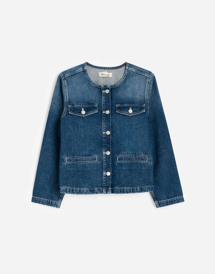 Madewell Denim Lady Jacket In Plymouth Wash Plymouth Wash Women Coats Jackets