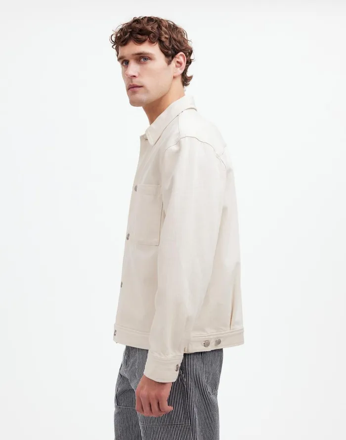 Madewell Denim ShirtJacket In Ecru Ecru Wash Men Shirts