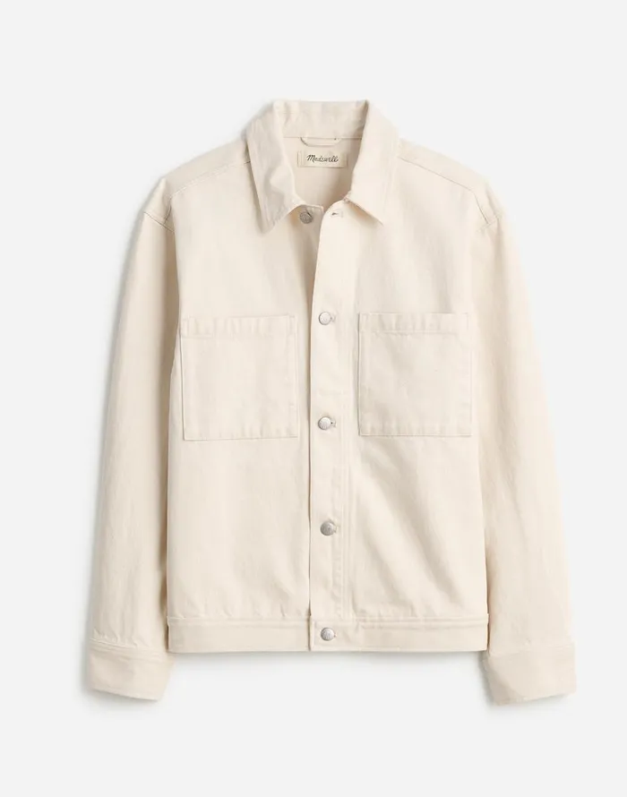 Madewell Denim ShirtJacket In Ecru Ecru Wash Men Shirts