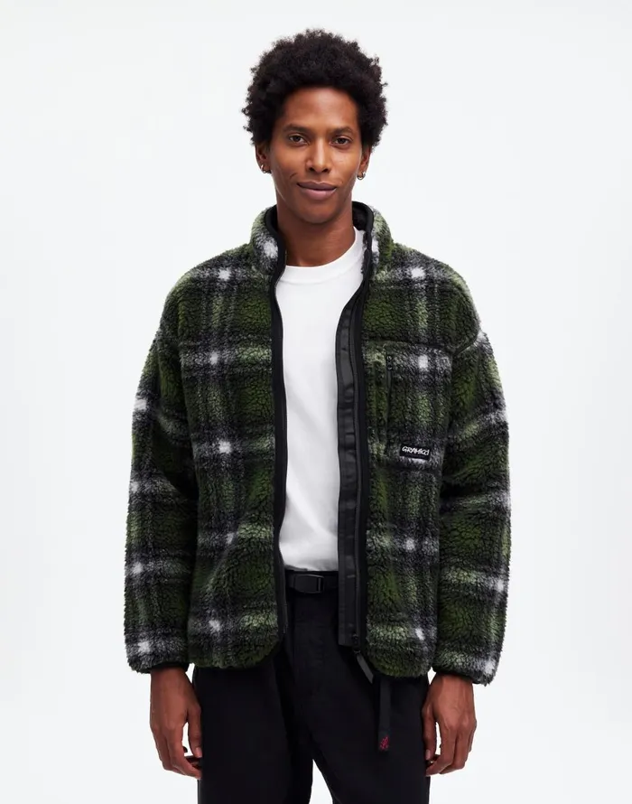 Madewell Gramicci Shadow Plaid Sherpa Jacket Olive Shadow Plaid Men Coats Jackets Madewell Gramicci Shadow Plaid Sherpa Jacket Olive Shadow Plaid Men Coats Jackets