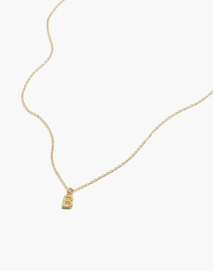 Madewell Katie Dean Jewelry Initial Necklace Letter B Women Jewelry