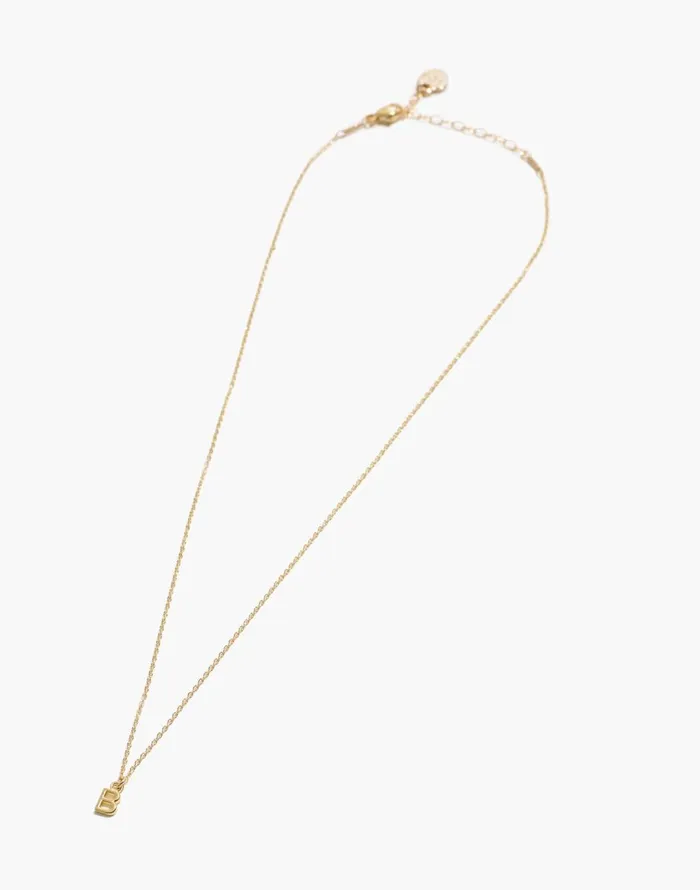 Madewell Katie Dean Jewelry Initial Necklace Letter B Women Jewelry
