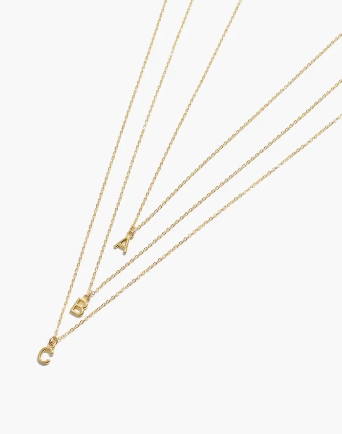 Madewell Katie Dean Jewelry Initial Necklace Letter B Women Jewelry