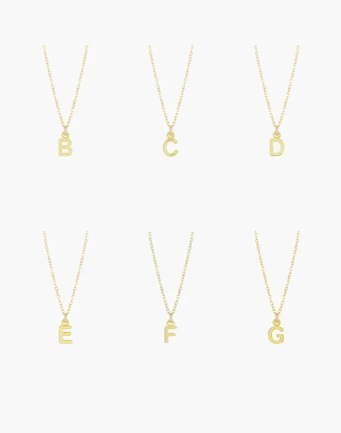 Madewell Katie Dean Jewelry Initial Necklace Letter B Women Jewelry