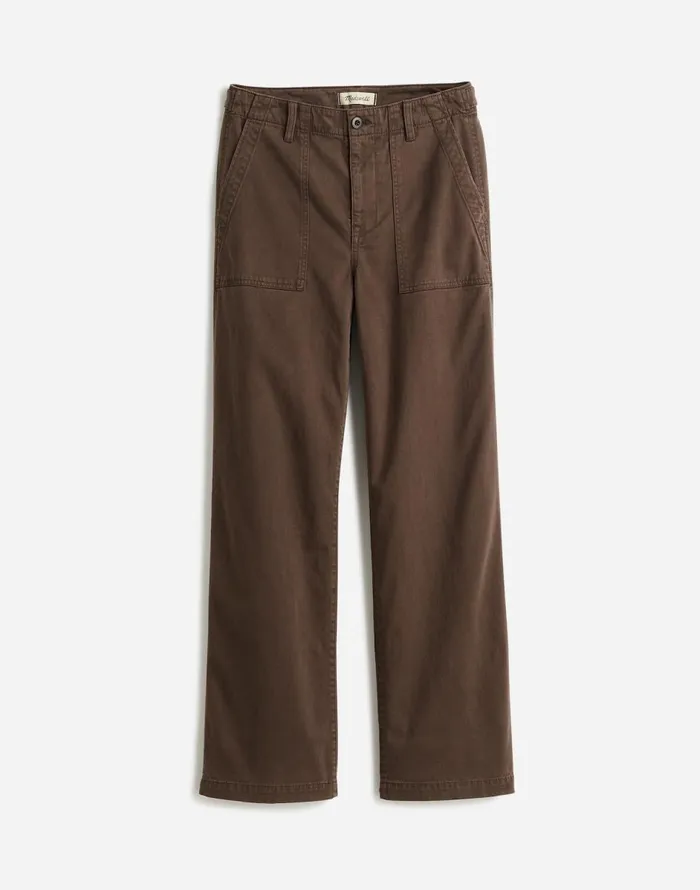 Madewell LowSlung Baggy Utility Pants Field Olive Women Pants