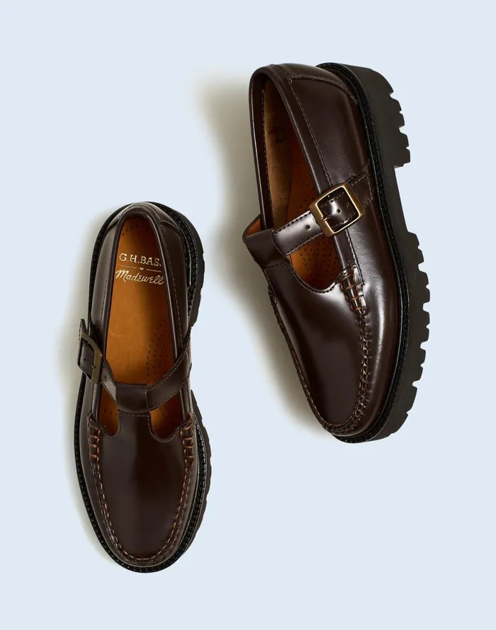 Madewell Madewell X GHBASS Mary Jane Lug Weejuns Loafers Dark Brown Women Flats and Loafers Madewell Madewell X GHBASS Mary Jane Lug Weejuns Loafers Dark Brown Women Flats and Loafers