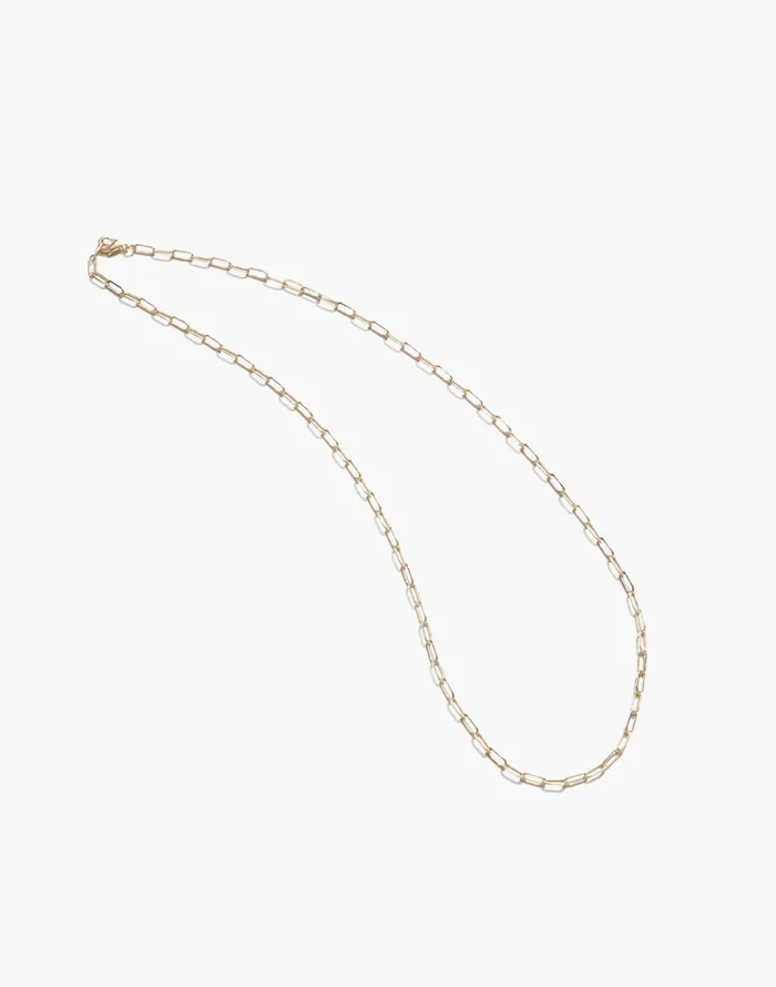 Madewell Maslo Jewelry Drawn Cable Chain Necklace Gold Gold Women Jewelry