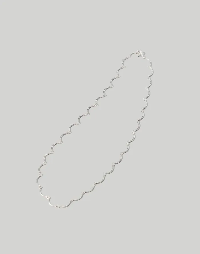 Madewell Maslo Jewelry Scallop Necklace Silver Women Jewelry