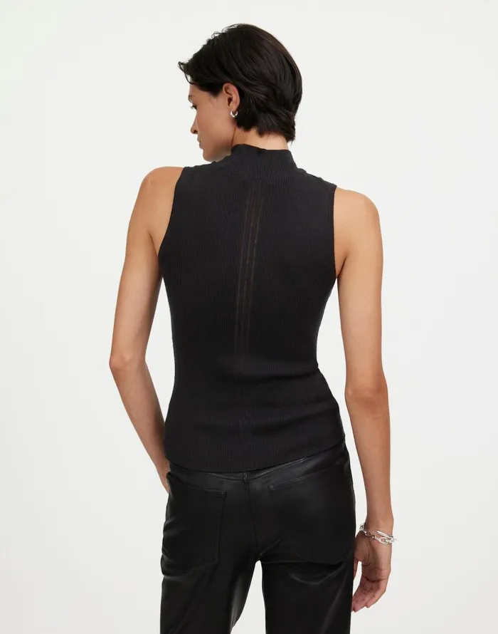 Madewell Merino WoolSilk Sweater Tank True Black Women Sweaters