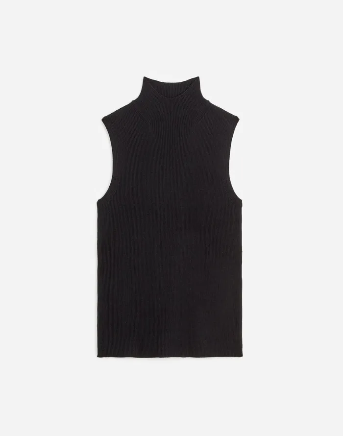 Madewell Merino WoolSilk Sweater Tank True Black Women Sweaters