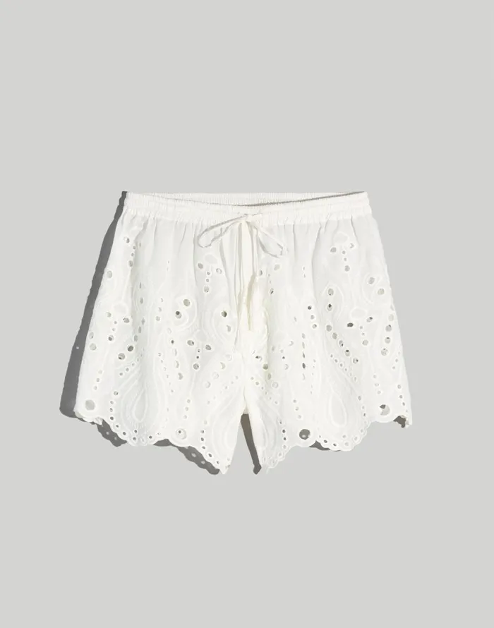 Madewell Natalie Martin Embroidered Jasper CoverUp Short Salt Women Swim