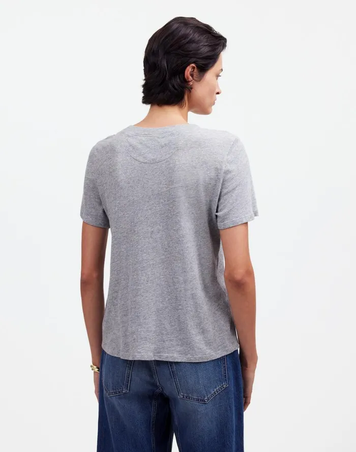 Madewell Premium Standard 01 The Shrunken Tee Hthr Grey Women Tees