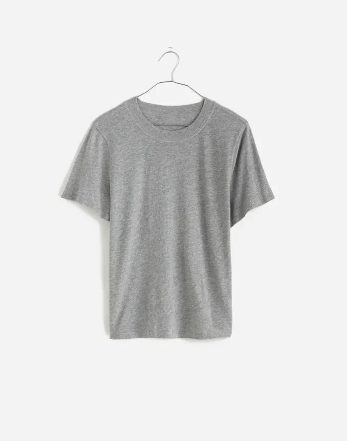 Madewell Premium Standard 01 The Shrunken Tee Hthr Grey Women Tees