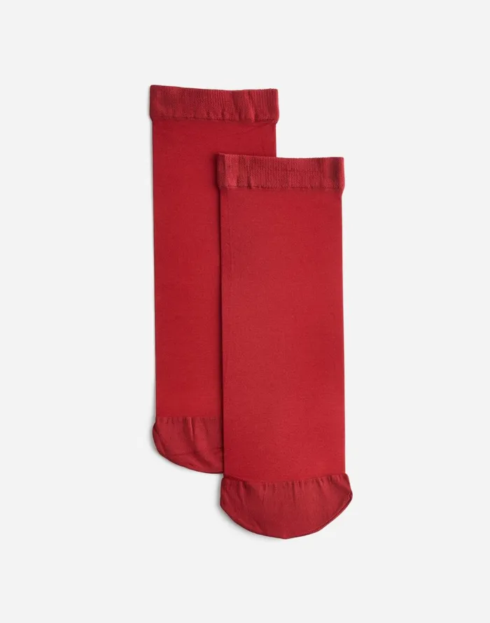 Madewell Sheer Ankle Socks Bright Cherry Women Socks