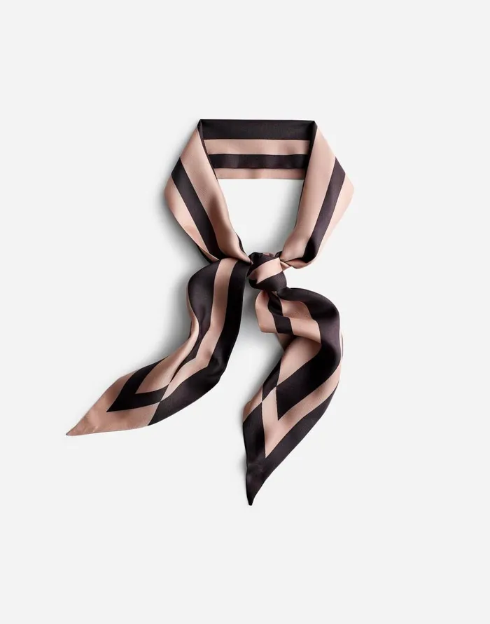 Madewell Silk Twill Tie Soft Fawn Women Scarves