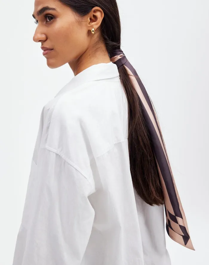 Madewell Silk Twill Tie Soft Fawn Women Scarves