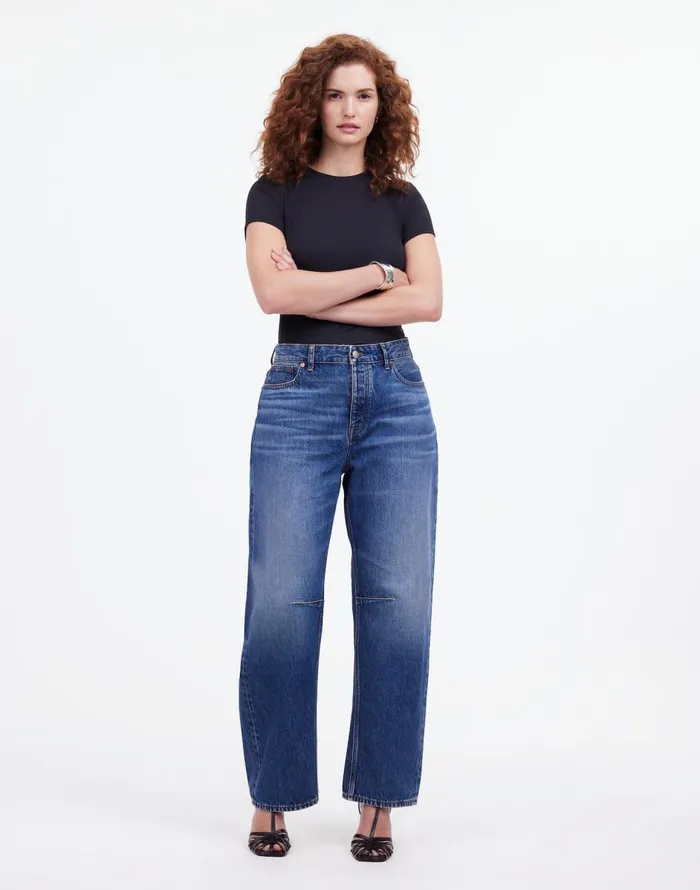 Madewell The Curvy Darted BarrelLeg Jean In Irmo Wash Irmo Wash Women Jeans
