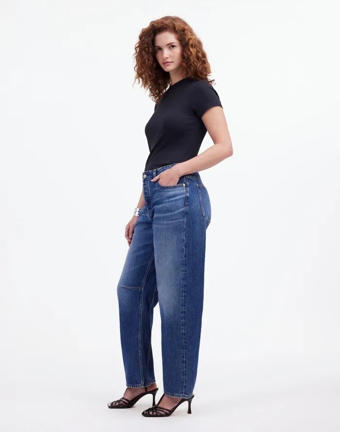 Madewell The Curvy Darted BarrelLeg Jean In Irmo Wash Irmo Wash Women Jeans