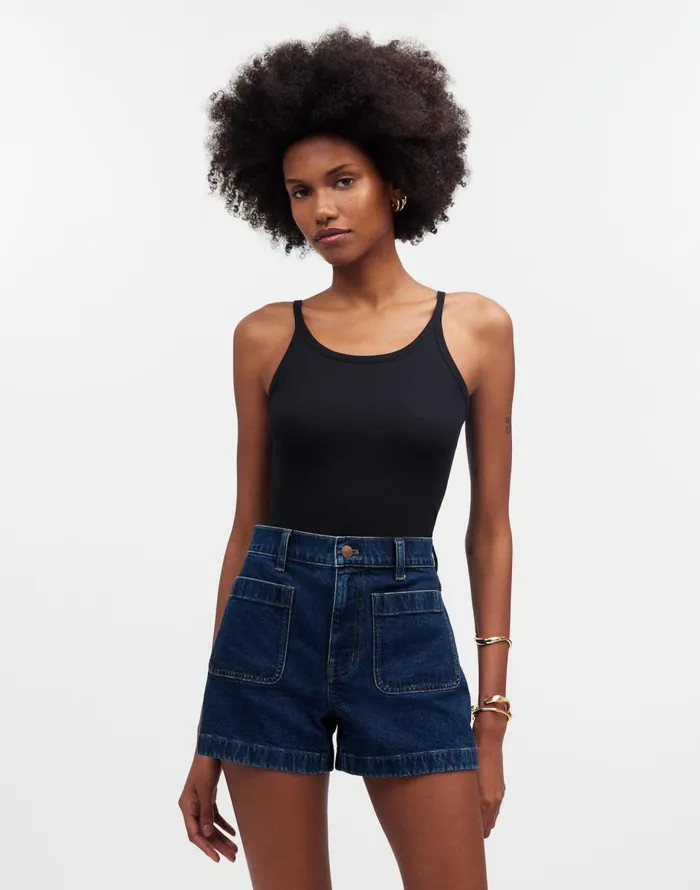 Madewell The Denim Emmett Short Patch Pocket Edition Stonegrove Wash Women Shorts