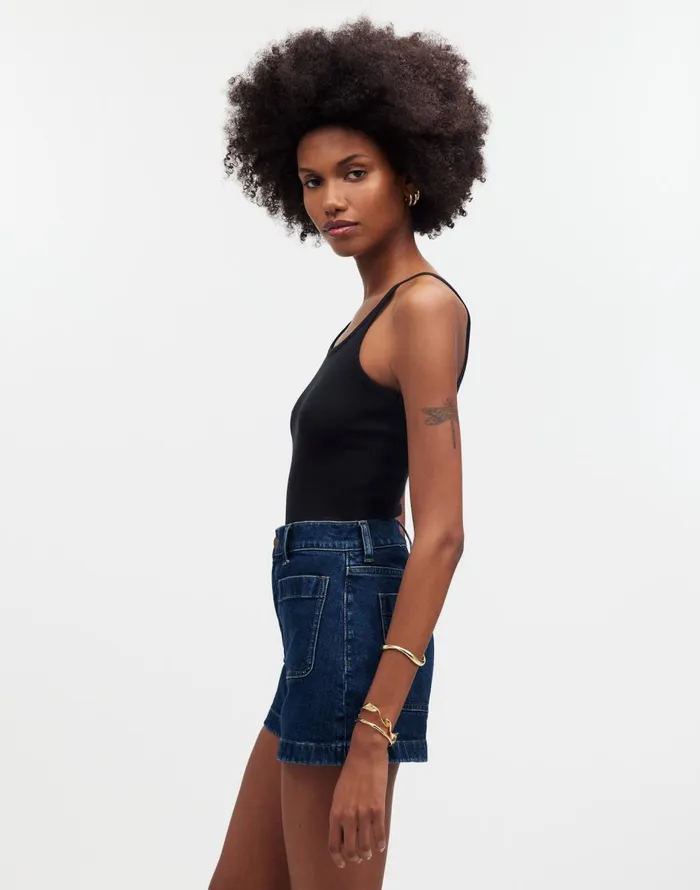 Madewell The Denim Emmett Short Patch Pocket Edition Stonegrove Wash Women Shorts
