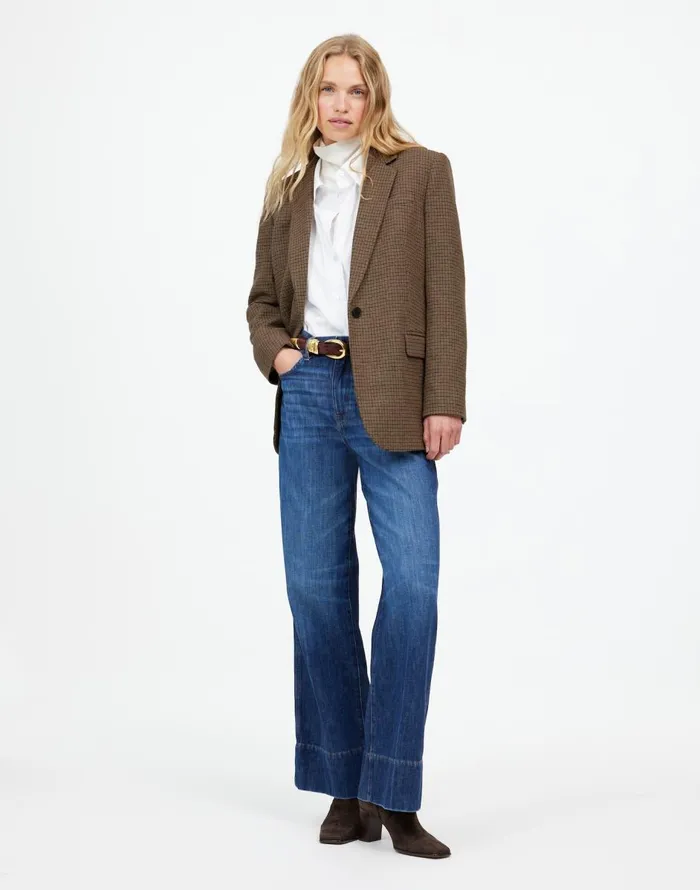 Madewell The Kline Blazer Parton Check Women Coats Jackets