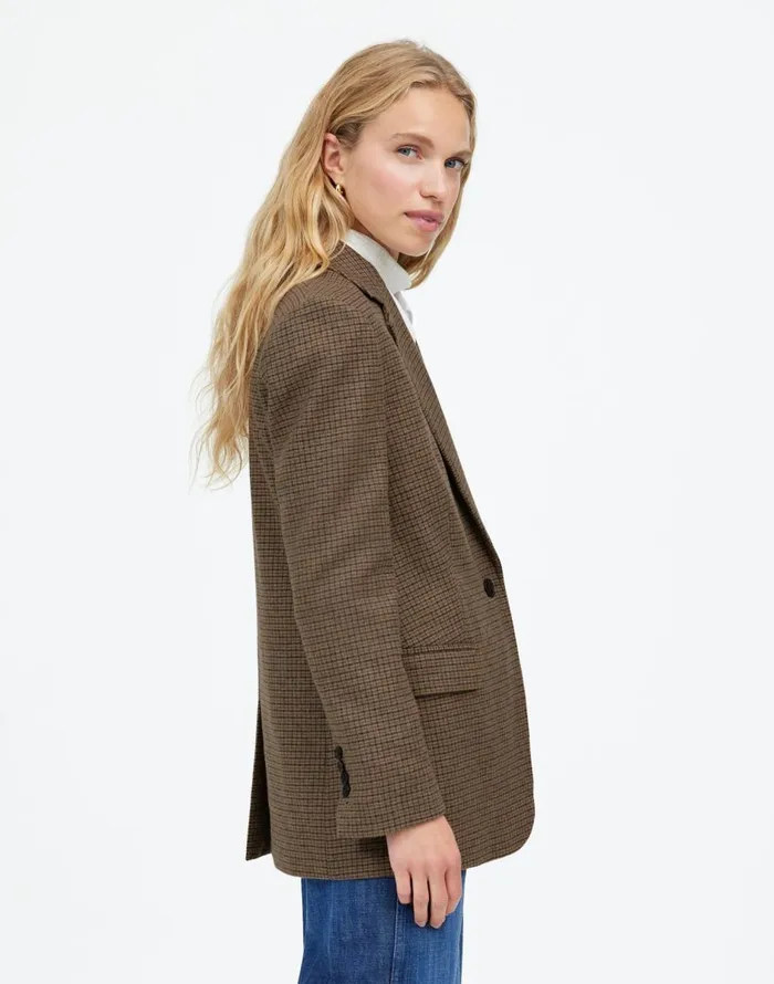Madewell The Kline Blazer Parton Check Women Coats Jackets