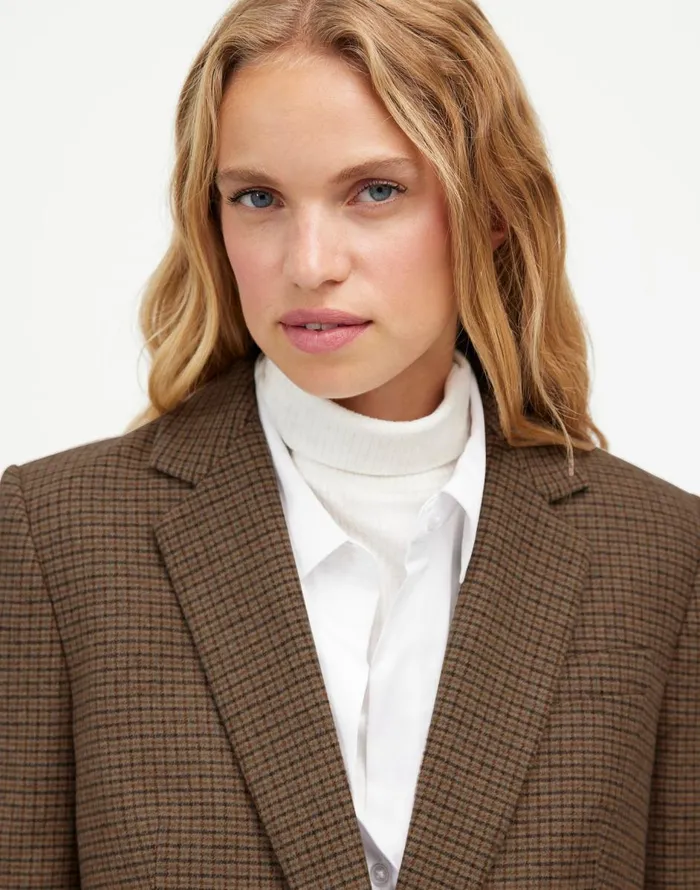 Madewell The Kline Blazer Parton Check Women Coats Jackets