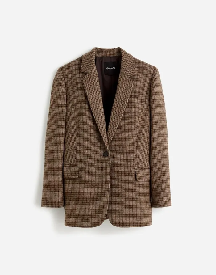 Madewell The Kline Blazer Parton Check Women Coats Jackets
